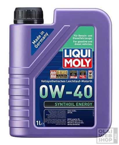 Liqui Moly Synthoil Energy 0W-40 motorolaj szintetikus 1L