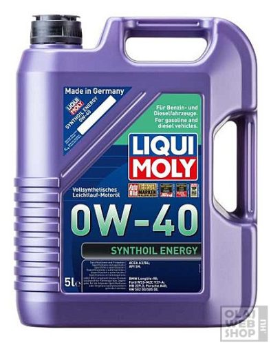 Liqui Moly Synthoil Energy 0W-40 motorolaj szintetikus 5L