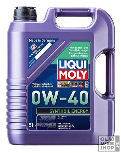 Liqui Moly Synthoil Energy 0W-40 motorolaj szintetikus 5L