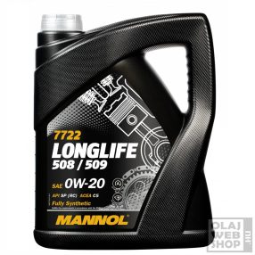 Mannol 7722 LongLife 508/509 0W-20 motorolaj 5L