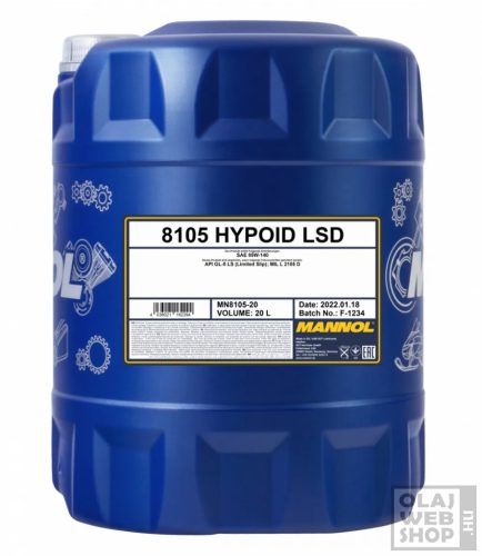 Mannol 8105 HYPOID LSD 85W-140 GL-5 hajtóműolaj 20L