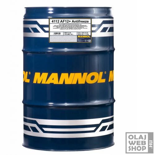 Mannol 4112 AF12+ ANTIFREEZE piros fagyálló koncentrátum -75°C 60L NR