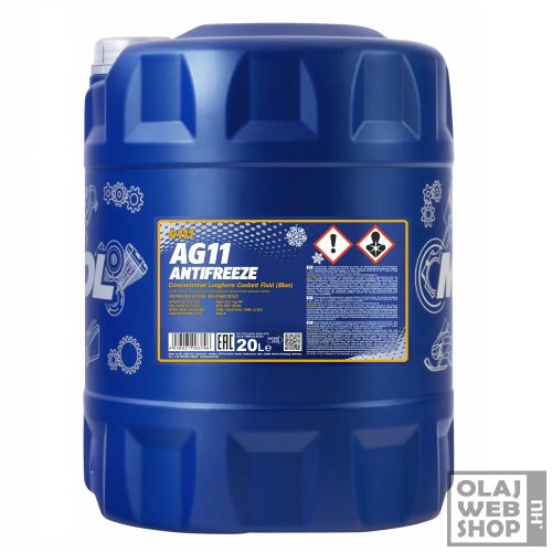 Mannol 4111 AG11 ANTIFREEZE kék fagyálló koncentrátum -75°C 20L