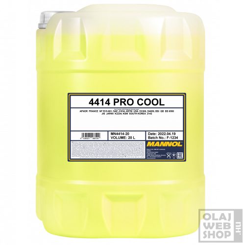 Mannol 4414 PRO COOL motorkerékpár fagyálló -40°C 10L