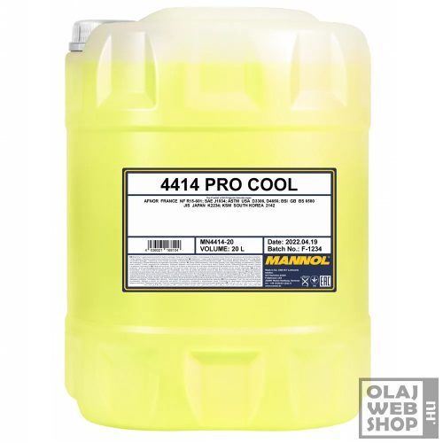 Mannol 4414 PRO COOL motorkerékpár fagyálló -40°C 10L