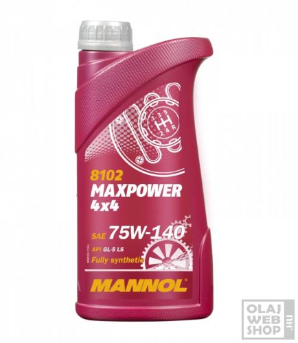 Mannol 8102 MAXPOWER 4x4 75W-140 LS GL-5 hajtóműolaj 1L
