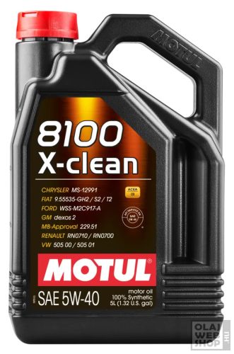 Motul 8100 X-clean 5W-40 motorolaj 5L