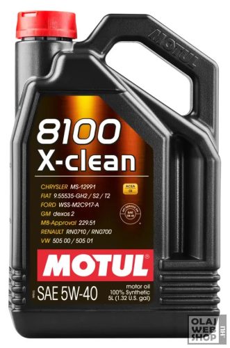 Motul 8100 X-clean 5W-40 motorolaj 5L
