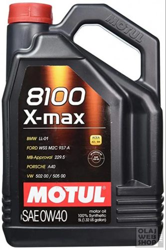 Motul 8100 X-max 0W-40 motorolaj 5L