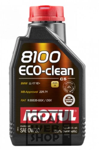 Motul 8100 ECO-clean 0W-20 motorolaj 1L