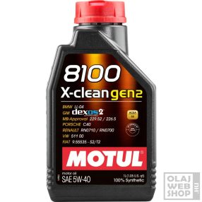 Motul 8100 X-Clean Gen2 5W-40 motorolaj 1L