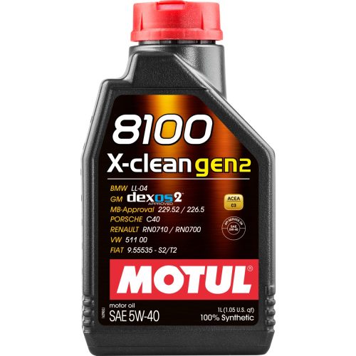 Motul 8100 X-Clean Gen2 5W-40 motorolaj 1L
