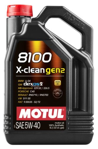 Motul 8100 X-Clean Gen2 5W-40 motorolaj 5L