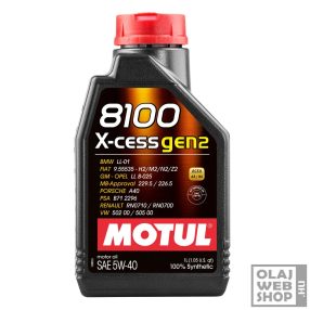 Motul 8100 X-Cess Gen2 5W-40 motorolaj 1L