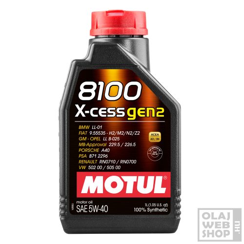 Motul 8100 X-Cess Gen2 5W-40 motorolaj 1L