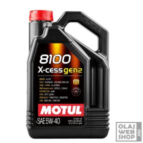 Motul 8100 X-Cess Gen2 5W-40 motorolaj 5L