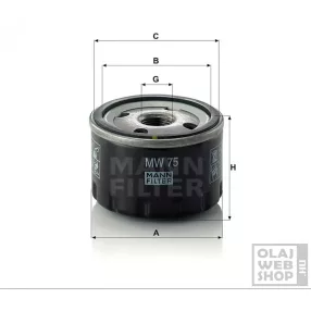 Mann-Filter olajszűrő MW75