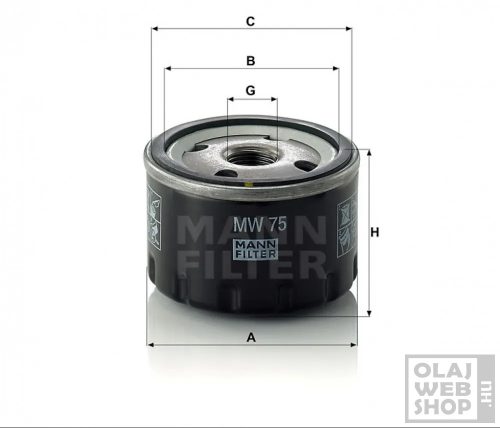 Mann-Filter olajszűrő MW75