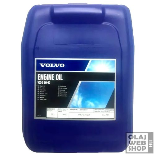 Volvo Engine Oil VDS-5 5W-30 teherautó motorolaj 20L