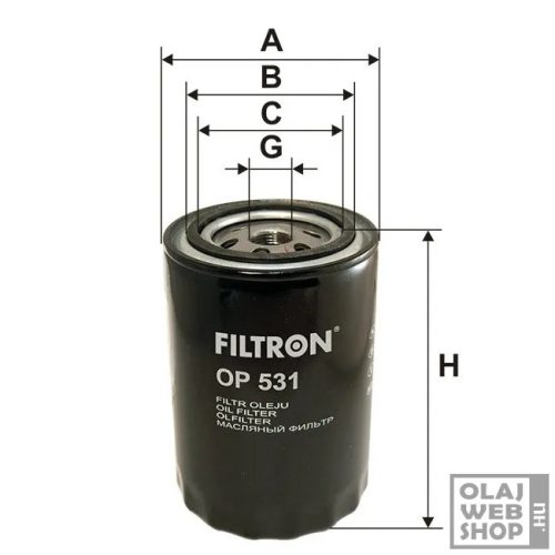 Filtron olajszűrő OP531