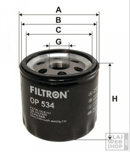 Filtron olajszűrő OP534