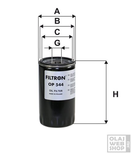 Filtron olajszűrő OP544