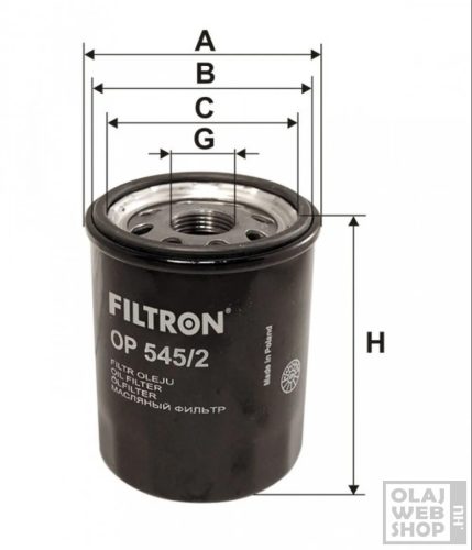 Filtron olajszűrő OP545/2