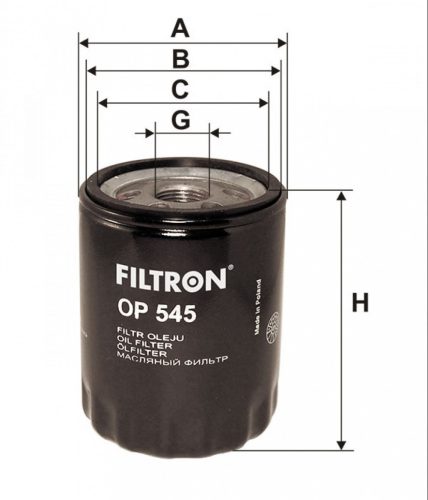 Filtron olajszűrő OP545