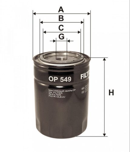 Filtron olajszűrő OP549