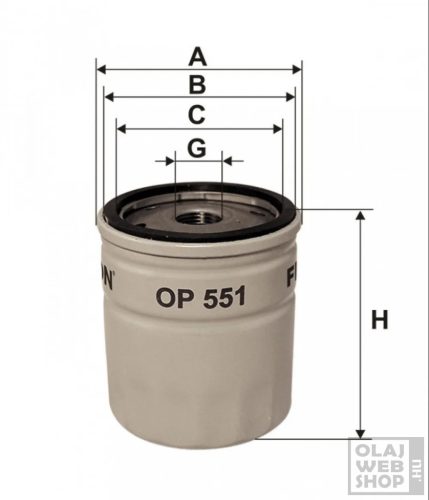 Filtron olajszűrő OP551