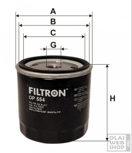Filtron olajszűrő OP554