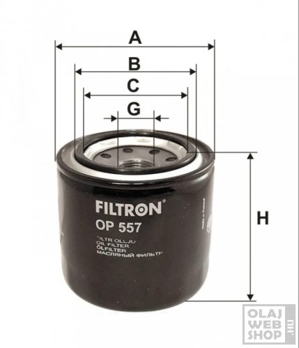 Filtron olajszűrő OP557
