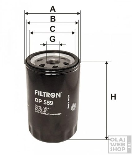 Filtron olajszűrő OP559