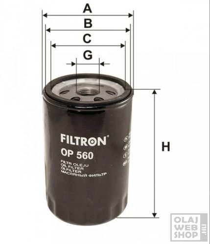 Filtron olajszűrő OP560