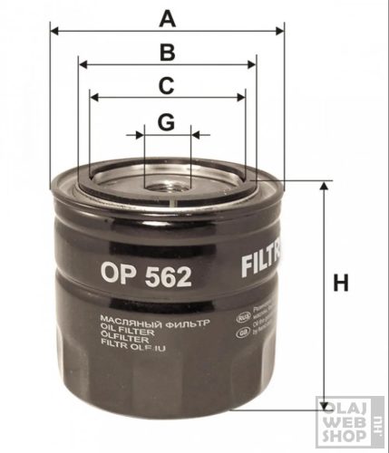 Filtron olajszűrő OP562