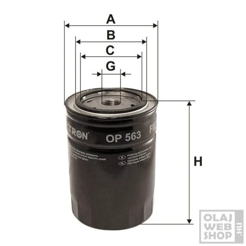 Filtron olajszűrő OP563