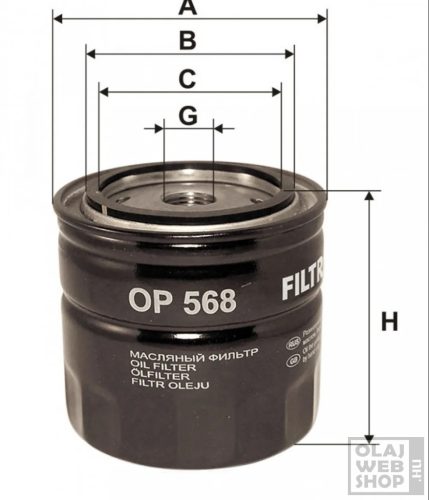 Filtron olajszűrő OP568