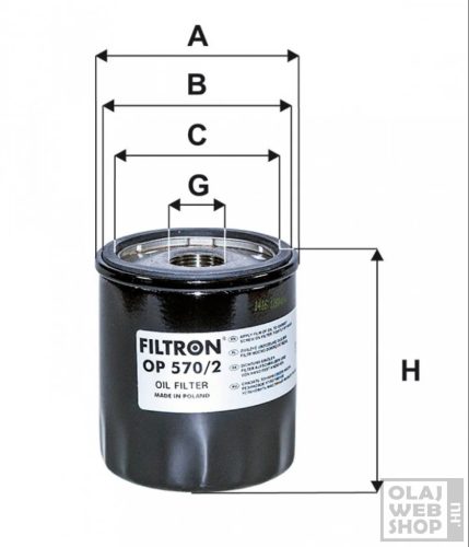 Filtron olajszűrő OP570/2