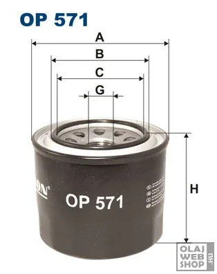 Filtron olajszűrő OP571
