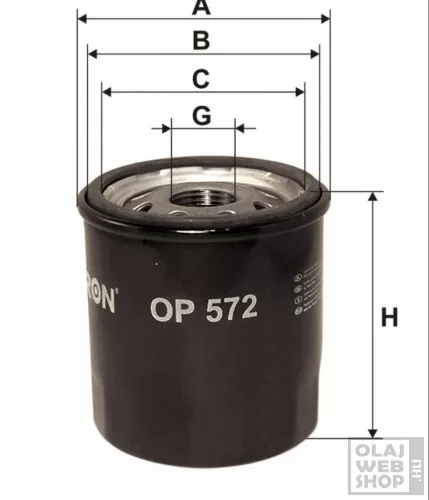Filtron olajszűrő OP572