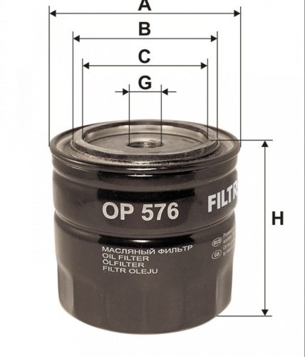 Filtron olajszűrő OP576
