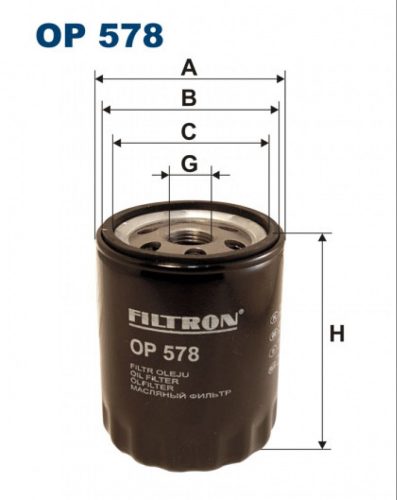 Filtron olajszűrő OP578