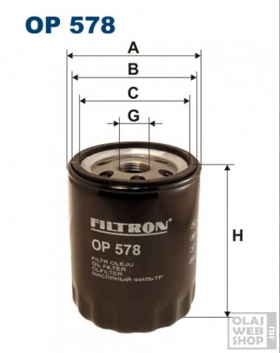 Filtron olajszűrő OP578