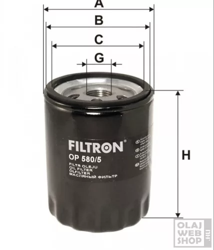 Filtron olajszűrő OP580/5