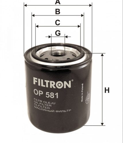 Filtron olajszűrő OP581