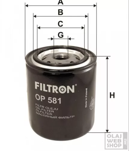 Filtron olajszűrő OP581