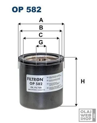 Filtron olajszűrő OP582