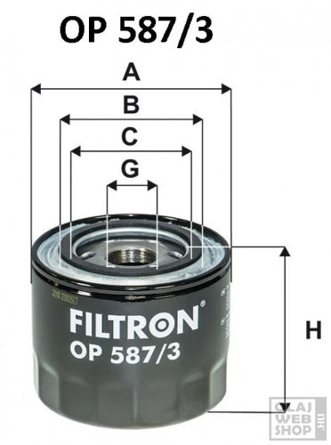 Filtron olajszűrő OP587/3