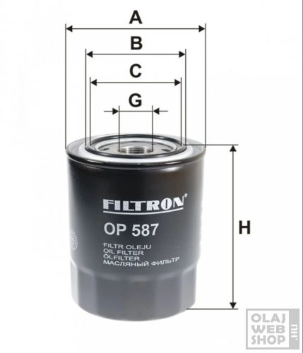 Filtron olajszűrő OP587