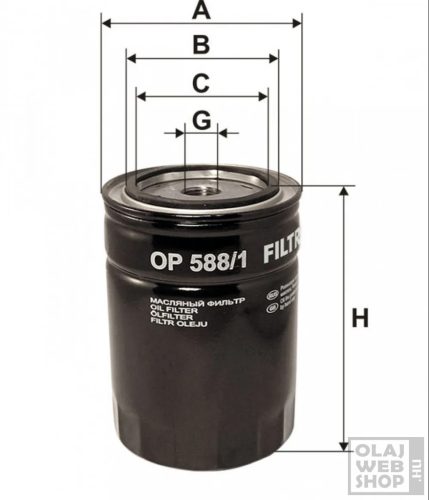 Filtron olajszűrő OP588/1